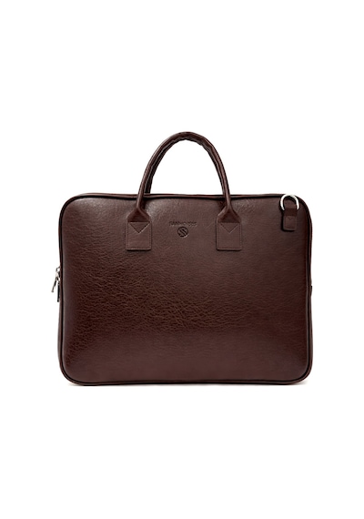 Ss 1446 Unisex 15.6 İnç Uyumlu Suni Deri Darbe Korumalı Laptop Ve Evrak Çantası Kahverengi