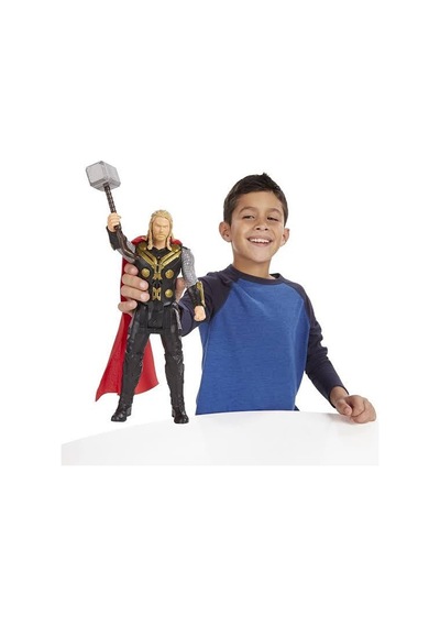 Avengers Süper Kahraman Çekiçli Thor 30 Cm Eklemleri Hareketli Işıklı Ve Sesli Figür Oyuncak