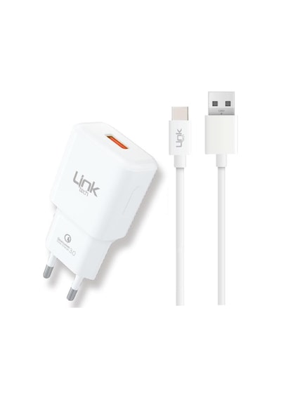 Link Tech Linktech T443 Type-C Kablolu Quick Charge 3.0 Hızlı Şa Link Tech Linktech T443 Type-C Kablolu Quick Charge 3.0 Hızlı Şa