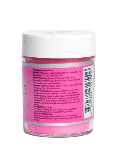 Metalik Toz Gıda Boyası Pembe 10 Gr Çikolata, Pasta, Kurabiye, Şekerleme Ve Dekor Süsleme Boyası