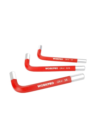 Workpro Wp222016 9 Parça Kısa Boy Cr-v İnç Profesyonel Allen Anahtar Takımı