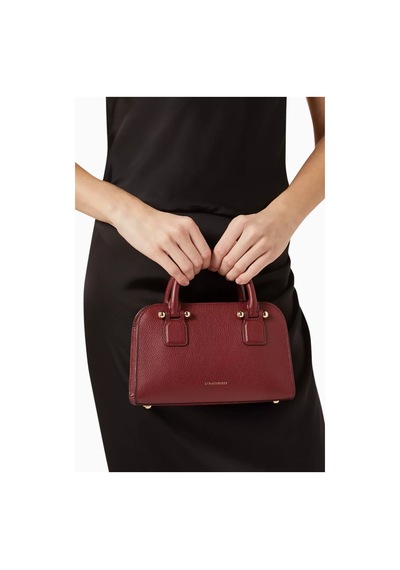 Strathberry Mini Georgia Tote Çanta Burgundy Oxblood, Şık Ve Işlevsel Omuz Çantası Bordo