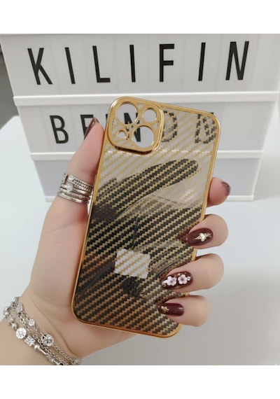 İphone 14 / 15 Plus Uyumlu Karbon Fiber Kılıf Modeli