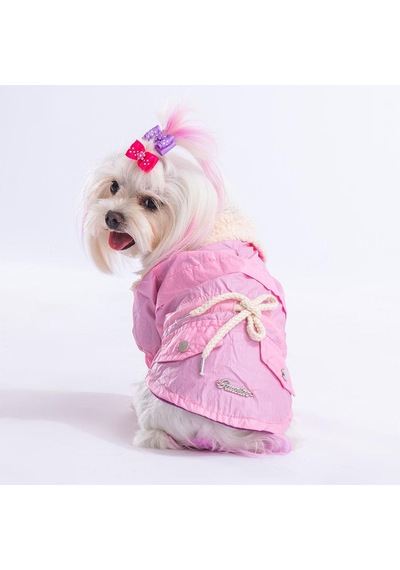 Pawstar Pink Brillante Su İtici Küçük Irk Köpek Yağmurluğu
