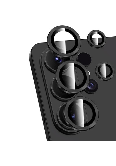 Forzacase Samsung Galaxy S26 Ultra İle Uyumlu Kamera Camı Lens Koruyucu Halka Seti - Fc381 Siyah
