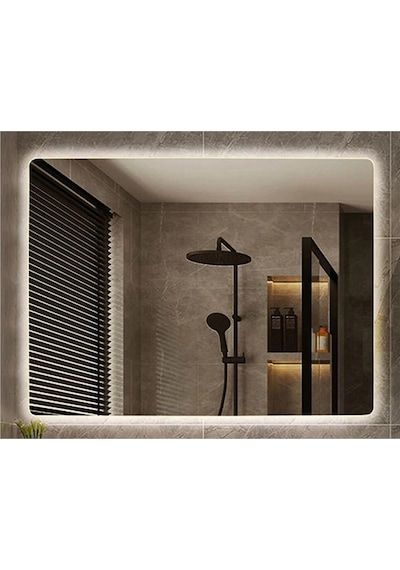 60X70 CM Ledli Ayna Banyo Aynası Dekoratif Ayna Boy Ayna Salon Du