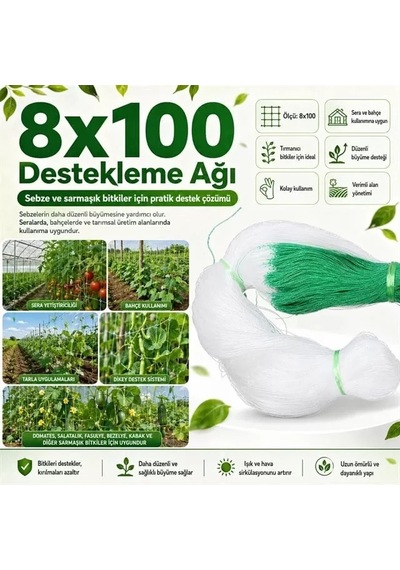 Hubrendy Sh Sunup Sn-38884 Bitki Tırmanma Ağı 8x100m