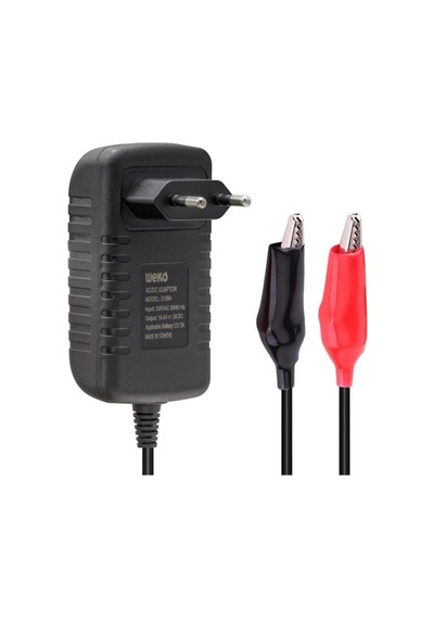 Weko 14.4 Volt - 2 Amper Krokodil Uçlu Kırmızı Yeşil Ledli Yerli Üretim Akü Şarj Cihazı Out :12v-2a