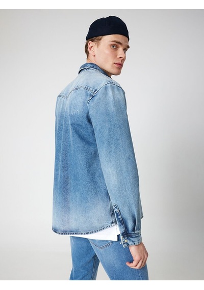 LOFT Slim Fit Erkek Gömlek U.kol Lf2032758 Q1.v1 Denim LOFT Slim Fit Erkek Gömlek U.kol Lf2032758 Q1.v1 Denim