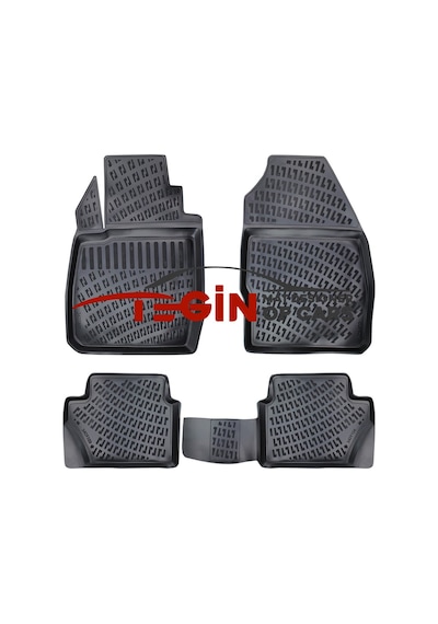 Ford Fusion 2008 Geometrik Desenli 3d Havuzlu Oto Paspas Siyah