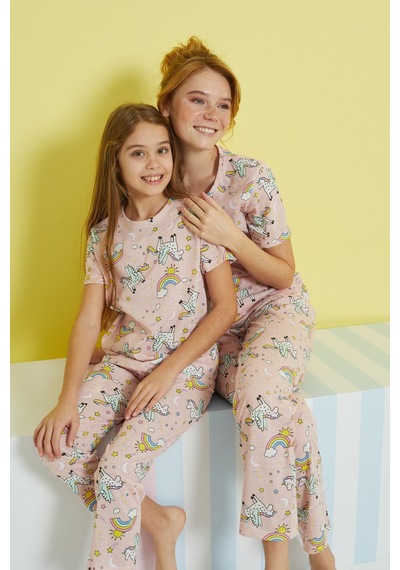 Siyah İnci Örme Pijama Takım 24107077 Çok Renkli