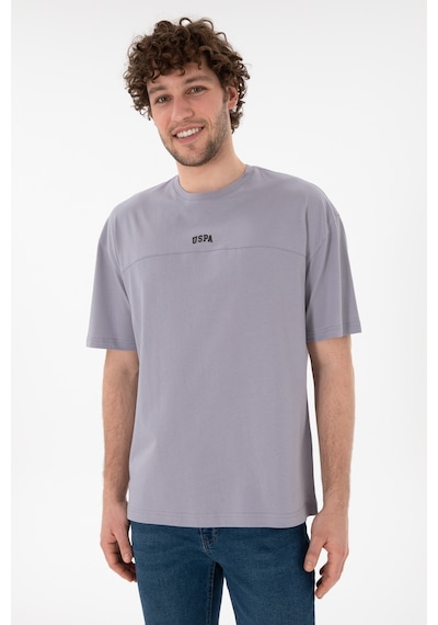 U.S. Polo Assn. Erkek Comfort Fit Bisiklet Yaka Gri Tişört 50306017-VR024