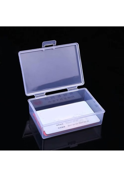 Tr 9x6cm Mini Şeffaf Eşya Takı İskambil Saklama Kutusu Organizer Düzenleyici Klipsli Kapaklı Kutu Genel