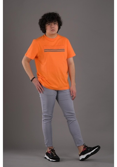Slimfit Baskılı Sıfır Yaka Erkek Penye T-Shirt (539781109)