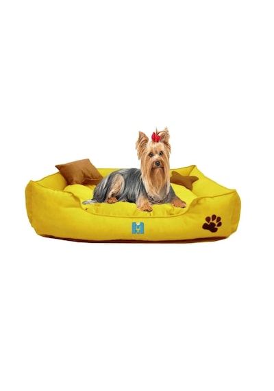 Ultrasoft Orta Irk Kedi Köpek Yatağı Yıkanabilir Yüksek Kaliteli Kumaş - 50 X 70 Cm - Sarı
