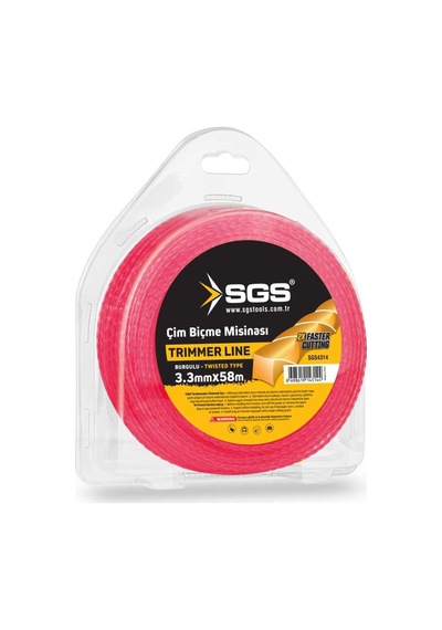 Sgs Çim Biçme Tırpan Misinası - Burgulu - 3.3 Mm. - 58 Mt.