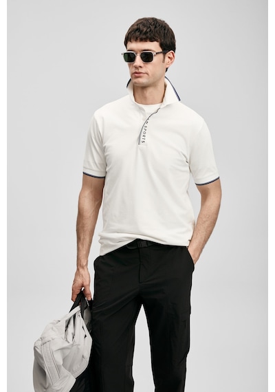 Lufian Lord Erkek Polo Yaka T-shirt 111040252 Ekru