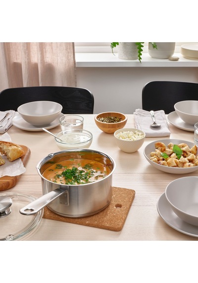 Ikea Hemkomst Kapaklı Tencere 2 L Krom 2 Parça