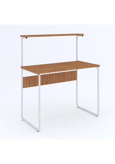 Dehalimited G Masa 100X50 Metal Iskeletli Parlak Bambu Yüzey Ders Çalışma Ve Bambu - Beyaz