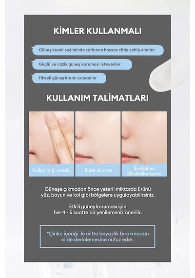 Missha A'PIEU Cicative Zinc Sun Cream SPF50+/PA++++ Çinko İçerikli Mineral Güneş Koruyucu SPF50+/PA++++ 40 G