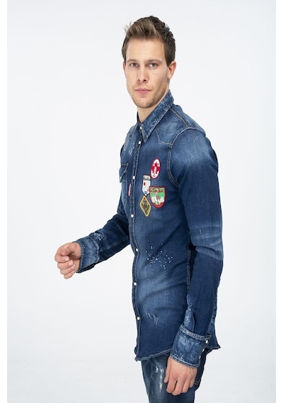 Yeni Dsquared2 Erkek Gömlek (469491526) Mavi