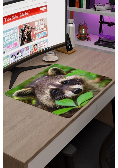 Rakun Kaymaz Dikişli Kauçuk Oyuncu Mousepad V3 - 48x40 Xl Gaming Mouse Pad Fare Altlığı