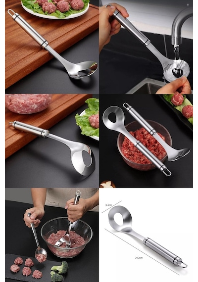 Top Köfte Yapma Kaşığı Sulu Köfte Kıyma Et Sebze Pirinç Lokma To