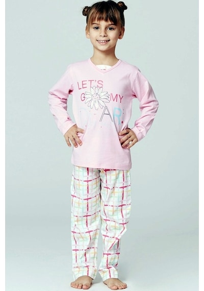 Roly Poly Kız Çocuk V Yaka Pijama Takım (2853) (1-4 Yaş)