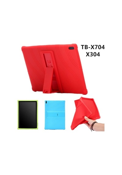 Lenovo Tab 4 10 Tb-x304x704 Standlı Silikon Kılıf- 5775 Mavi
