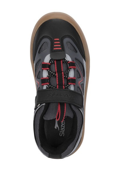 Slazenger Kaju F Erkek Çocuk Cırt Cırtlı Koyu Gri / Siyah Günlük Spor Ayakkabısı