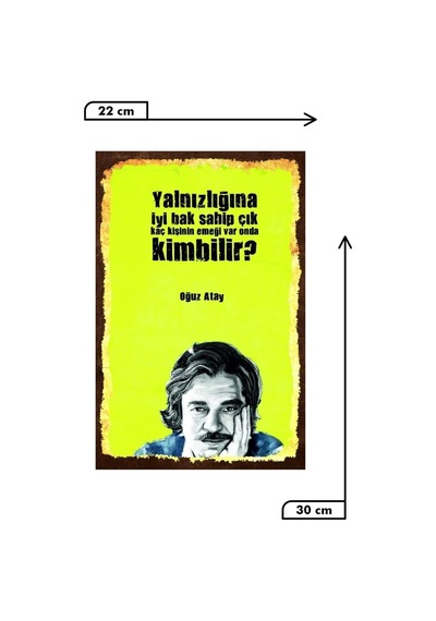 Kuşe Kağıt Duvar Posteri Yalnızlığa Iyi Bak Oğuz Atay Retro Vintage Drtr0020
