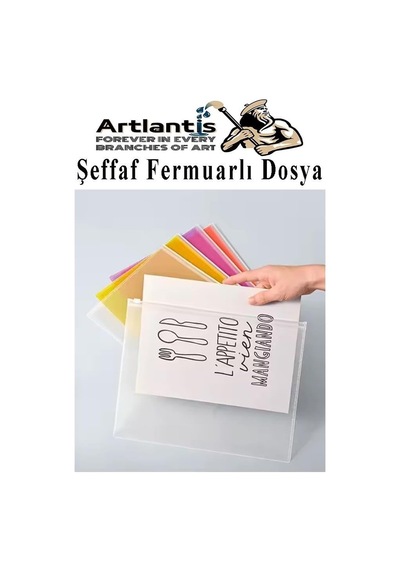 A4 Şeffaf Fermuarlı Dosya Mavi 3 Adet Pvc Fermuarlı Evrak Dosyası 24x34cm Çıtçıtlı Belge Evrak Dosyası Ofis B