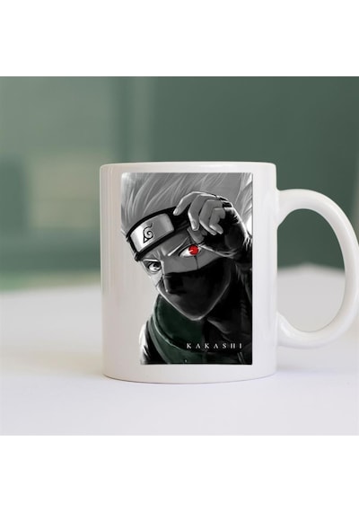 Anime Naruto Kakashi Hatake Action Tasarımlı Bardak Siyah