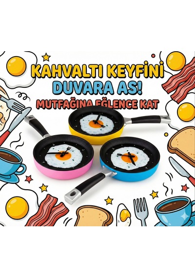 Hubrendy Çer Tava Konseptli Duvar Saati 417606