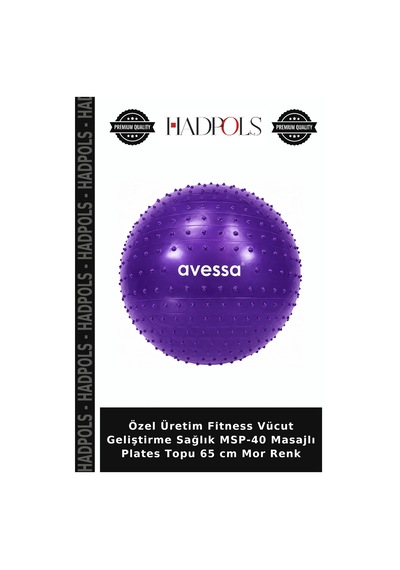 Özel Üretim Fitness Vücut Geliştirme Sağlık Msp-40 Masajlı Plates Topu 65 Cm Mor Renk