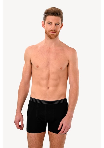 Ysf Erkek Siyah Erkek Pamuklu Boxer