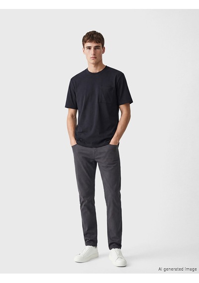 Lcw Vision Lacivert %100 Pamuk Regular Fit Basic Cepli Tişört