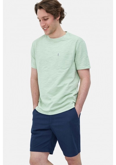 Ucla Caleb Duman Yeşili Bisiklet Yaka Cepli Standard Fit Erkek Tshirt Duman Yeşili Yeşil