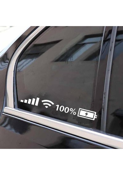 Batarya Wifi Pil Icon Oto Sticker (25 Cm -3 Cm)