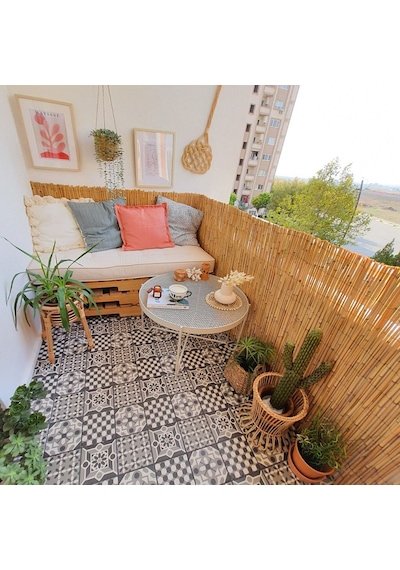 70 Cm X 7 Metre Doğal Kamış Hasır Bahçe Çiti Bambu Çit Balkon Çiti