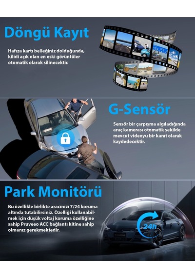 Pruveeo D90-4ch Fhd Wı-fı Gps + 128gb Sd Kart Kame