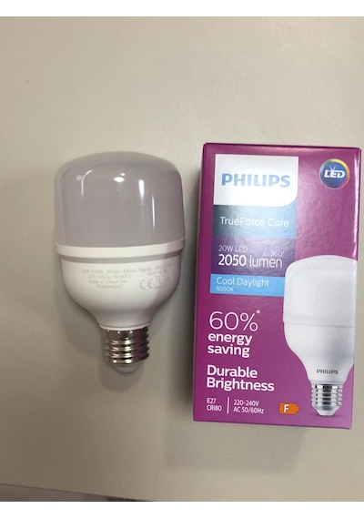 2 Adet Philips Trueforce Core Ampul 20w 2050 Lümen E27 6500k Beyaz 1