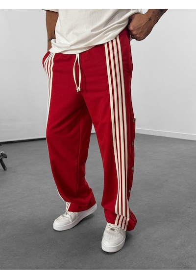 Cocopelli Şeritli Kırmızı Erkek Baggy Pantolon Coc1060 Kırmızı