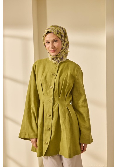 Silk Home Soft Eşarp 73090-29 Yeşil Bej, Mor, Sarı, Eflatun