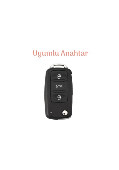 VOLKSWAGEN SEAT SKODA Uyumlu MODEL ANAHTAR KILIFI SİYAH