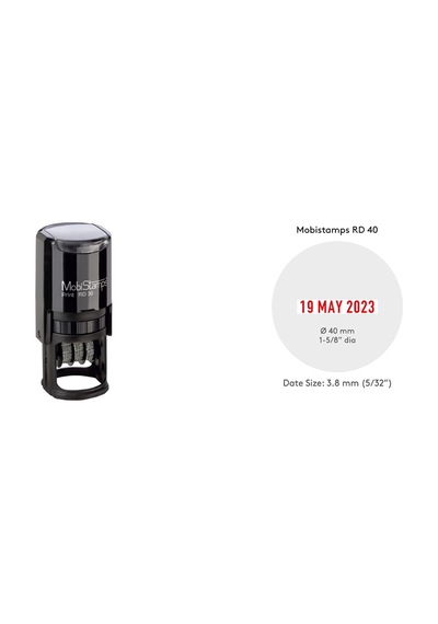Kaşe Mobistamps Rd-40 Tarih Kaşesi Mini Koli 5 Adet