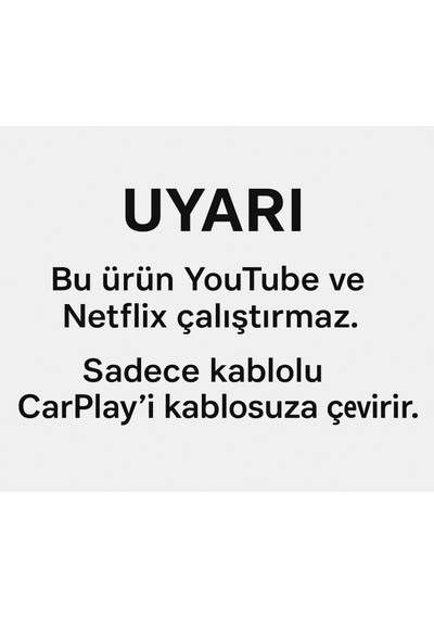 Tr 2'si 1 Arada Kablosuz Carplay Ve Android Auto Adaptörü Yeni Nesil Car Mp3