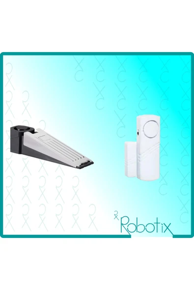 Robotix Rb-mka+rb-4444 Alarmlı Kapı Takozu + Beyaz Kapı Pencere Alarmı