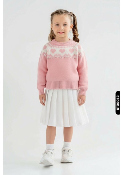 Xo Kids Kız Çocuk Elbise 4-12 Yaş 2004 Pembe