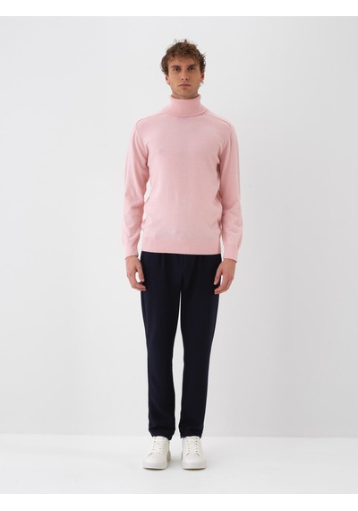 Xint Pembe Regular Fit Balıkçı Yaka Yünlü Kazak 801826